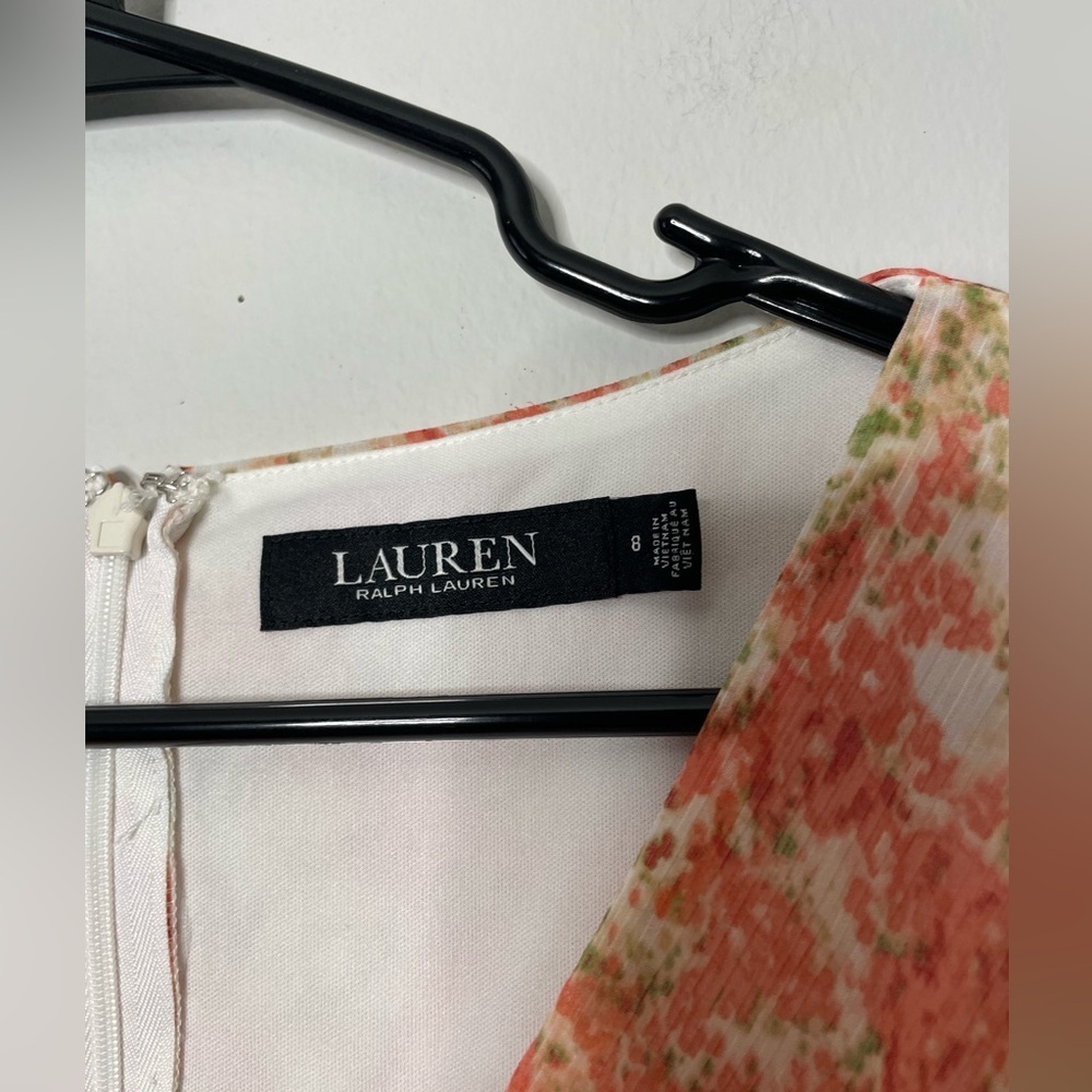 Lauren Ralph Lauren Floral Ruffle-Trim Georgette Gown - Picture 9 of 14